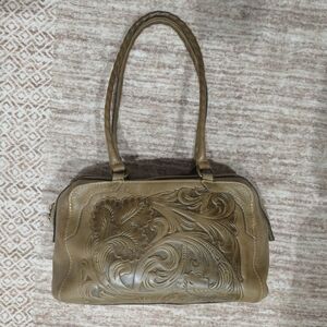 Patricia Nash Brown Embossed Shoulder Bag